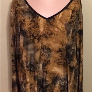 Black / brown lane Bryant blouse size 26/28
